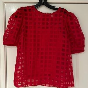 English Factory red organza top